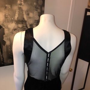 Rhapsody black velvet, sheer and satin gown